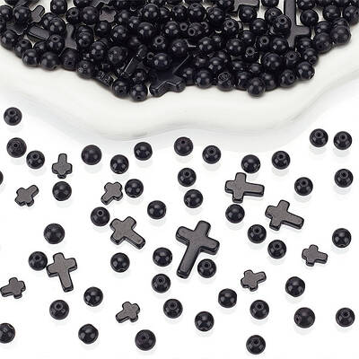235Pcs 4 Styles Synthetic Turquoise Beads