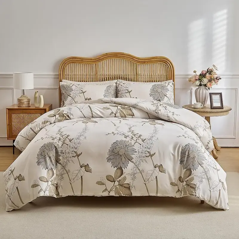 Bedding Set, 3 Counts/set Including 1 Count Duvet Cover & 2 Counts Pillowcase without Filler, Soft Comfortable Bedding Set fo...