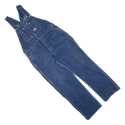 BIG SMITH Carpenter Workwear Mens Dungarees Blue Relaxed Denim L W38 L30