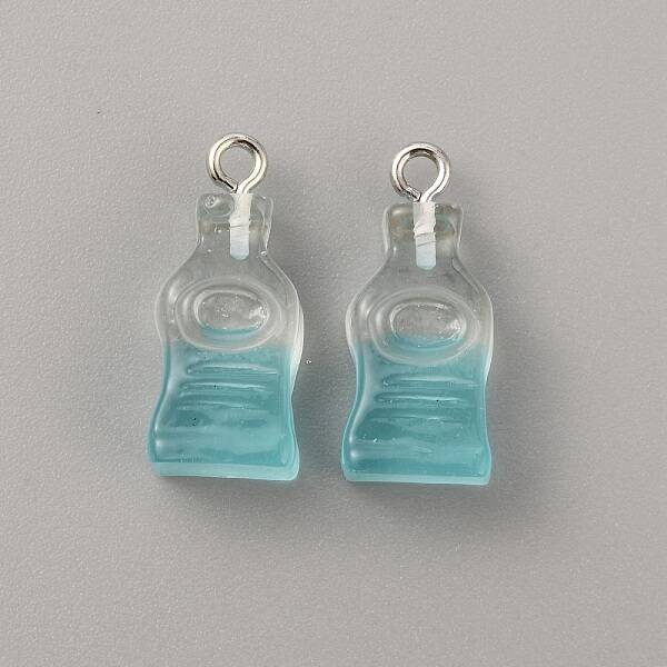 Gradient Color Transparent Resin Pendants