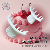 Cursed and Crafted Precision Cake Arch Guide Mini Tool Set of 2 – Evenly Spaces & Aligns Piping Designs on 4\