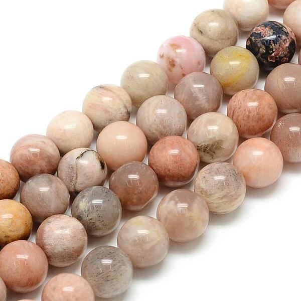 Natural Sun Stone Beads Strands