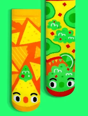 KIDS CHIPS & GUAC NO SLIP SOCKS | Size: KIDS SMALL