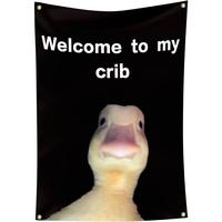 [Deals For You]Welcome to My Crib Flag 2x3 Feet Funny Flags for Room Durable Man Cave Wall Flag with Brass Grommets for Colle...