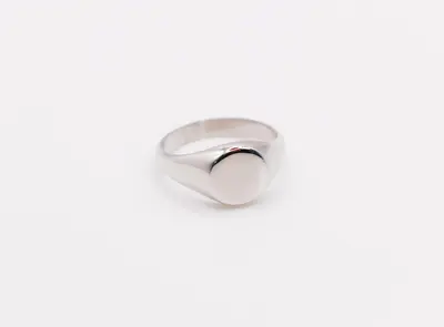Italian Round Face Silver Ring