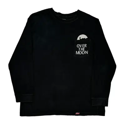 Over The Moon Dickies Long Sleeve T-Shirt - 2XL Black Cotton