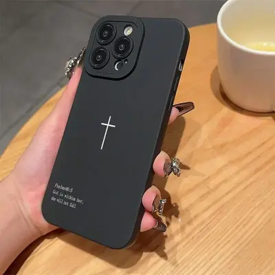 Cross Pattern Phone Case, TPU Anti-drop Cellphone Protective Case, Total Protective Shockproof Mobile Phone Cover for iPhone