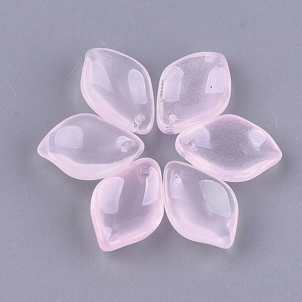 Transparent Spray Painted Glass Pendants