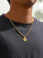 Men's Street Trend Compass Design Pendant Necklace, Trendy Vintage Retro Pendant Necklace, Chic All-match Jewelry As Gift for...