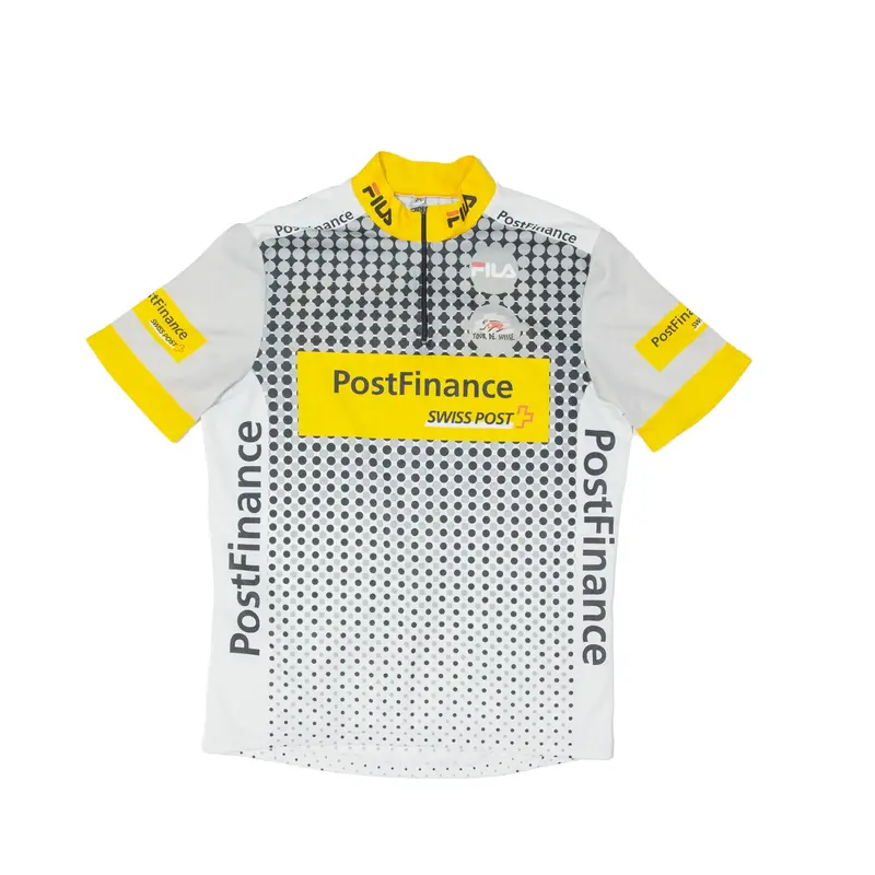 FILA Cycling Mens Jersey Grey 1/4 Zip M