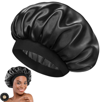 TiendaStore Satin Silk Bonnet for Sleeping - Double Layer Silk Cap for Men & Women, Soft Satin Lined, Black Color, Ideal for ...