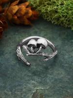 Creative Simple Mushroom Design Cuff Ring, Adjustable Open Ring, Fashion Jewelry Accessories for Women & Men, Trendy All-matc...
