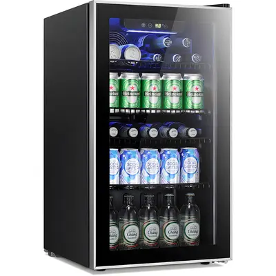 [Back to School]Antarctic Star Beverage Refrigerator Cooler 0.64-4.5Cu.ft (24-145 Can) Fridge Glass Door for Soda Beer or Win...