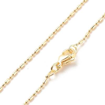 Brass Ball and Column Link Chains Necklace for Women