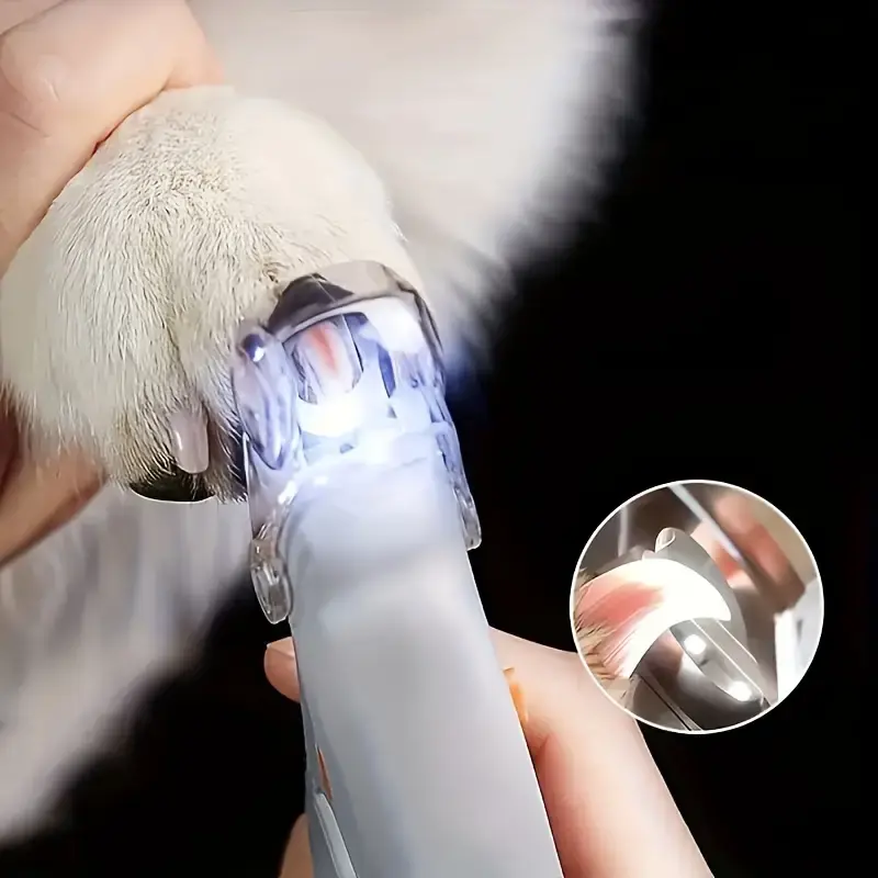 1pc LED Pet Nail Clipper For Easy And Safe Dog And Cat Paw Grooming