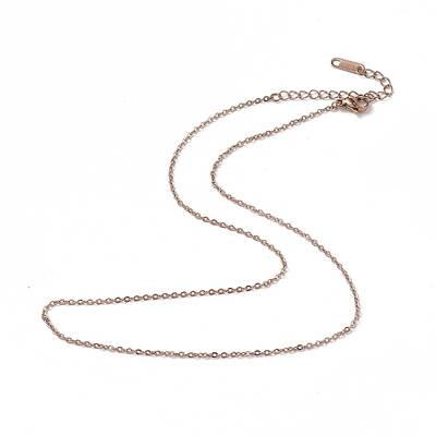 Ion Plating(IP) 304 Stainless Steel Cable Chain Necklace for Men Women