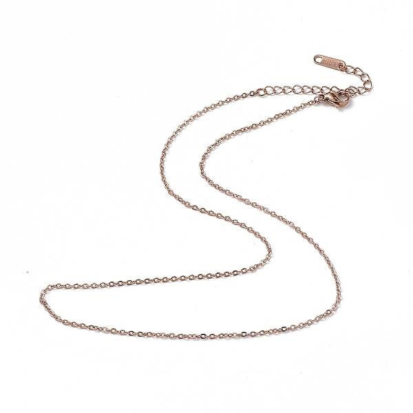 Ion Plating(IP) 304 Stainless Steel Cable Chain Necklace for Men Women
