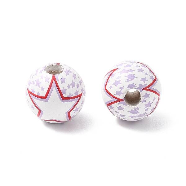 Independence Day Themes Wood European Beads