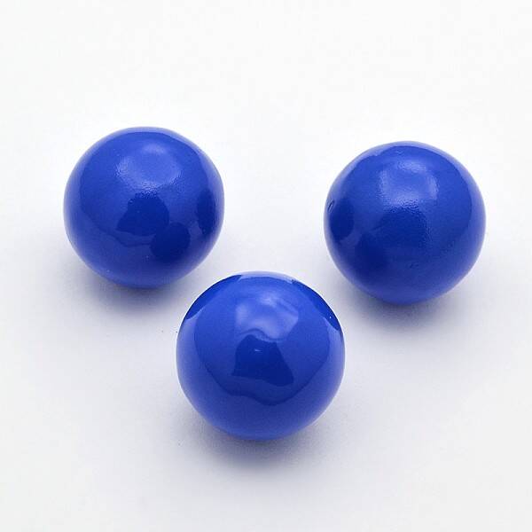No Hole Spray Painted Brass Round Ball Beads Fit Cage Pendants