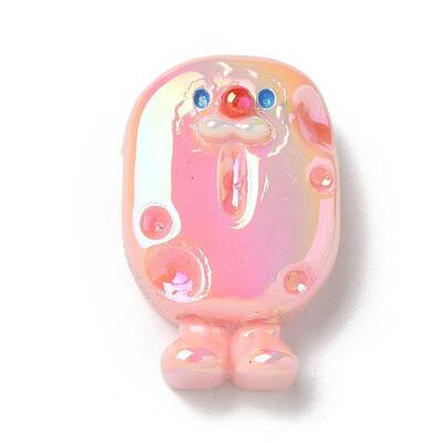 Electroplate Number Theme Resin Beads
