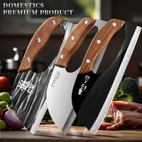 Kitchen Knife Set, 3 Counts/set Including 1 Count Fish Fillet Knife & 1 Count Cleaver Knife & 1 Count Chef Knife, Household K...