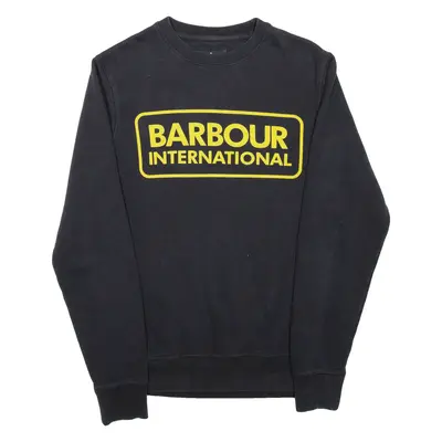 BARBOUR INTERNATIONAL Mens Sweatshirt Black Crewneck S