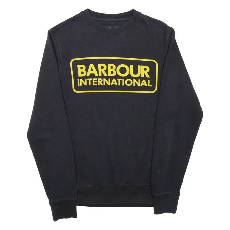 BARBOUR INTERNATIONAL Mens Sweatshirt Black Crewneck S