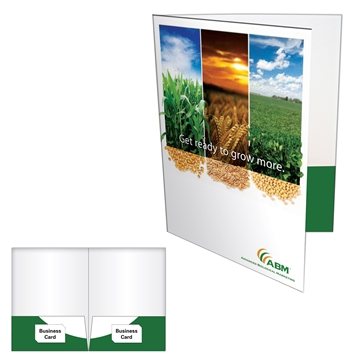 100 Customized 2 Glued Pocket Folder with Slits on Both Sides - ...
