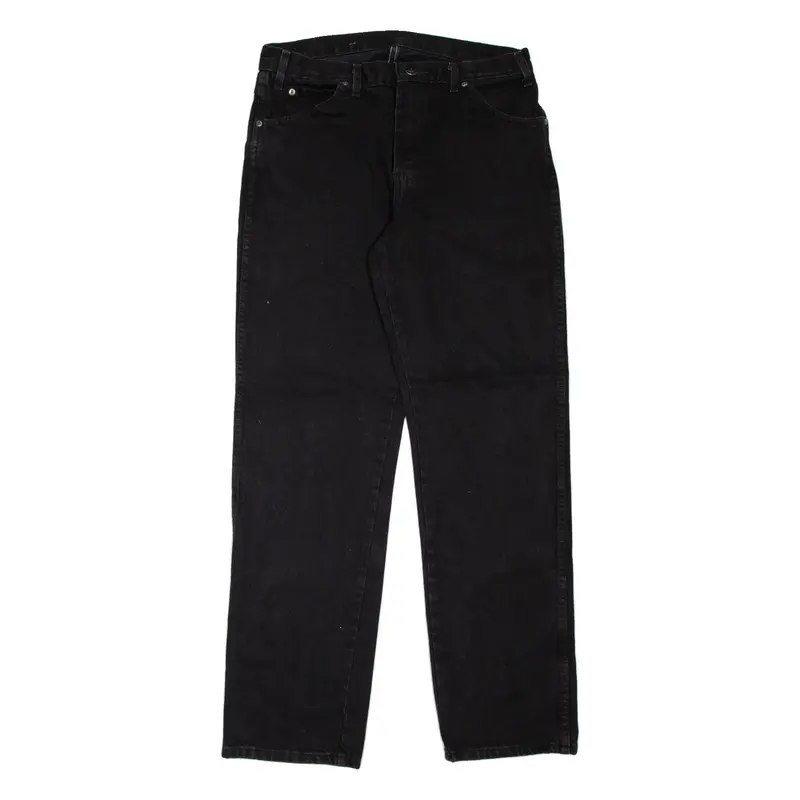 DICKIES Workwear Mens Jeans Black Regular Straight W33 L32