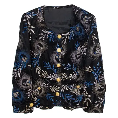 Womens Blazer Coat Blue Floral S