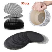 Mesh Hole Mats for Plant Pot, 50pcs Round Drain Hole Screen Mat, Plant Drainage Screen Mat, Garden Supplies