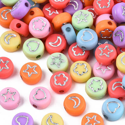 Opaque Mixed Color Acrylic Beads
