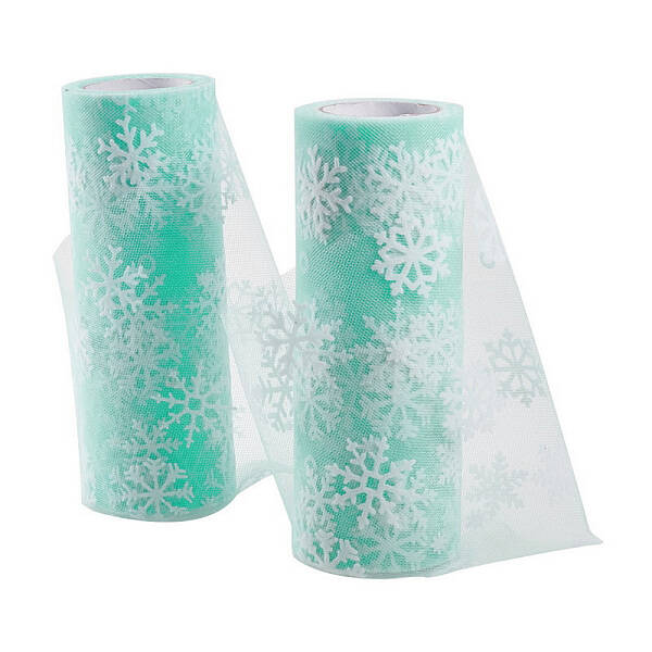 Snowflake Deco Mesh Ribbons