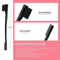 Edge Control Brush & Baby Hair Brush Comb Set, Double Sided Edge Fixer & Hair Styling Brush with Soft Nylon Bristles, Dual Ed...