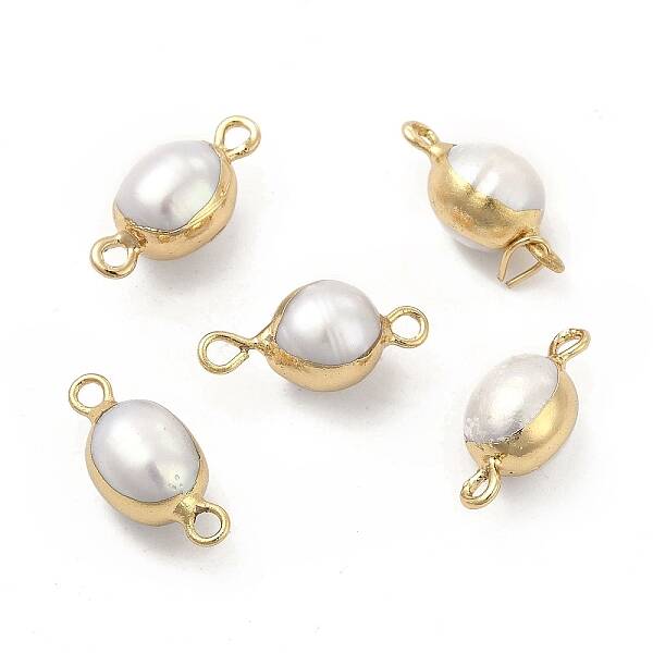 Natural Pearl Connector Charms