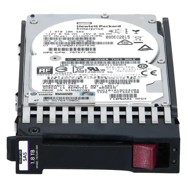 787649-001 HP 1.8TB 12Gb/s SAS 10000 2.5-inch Hard Drive