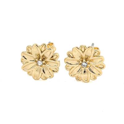 Brass Micro Pave Cubic Zirconia Ear Studs