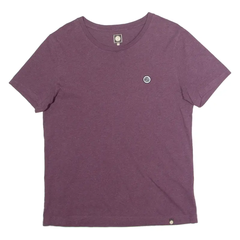 PRETTY GREEN Mens T-Shirt Purple Crew Neck M