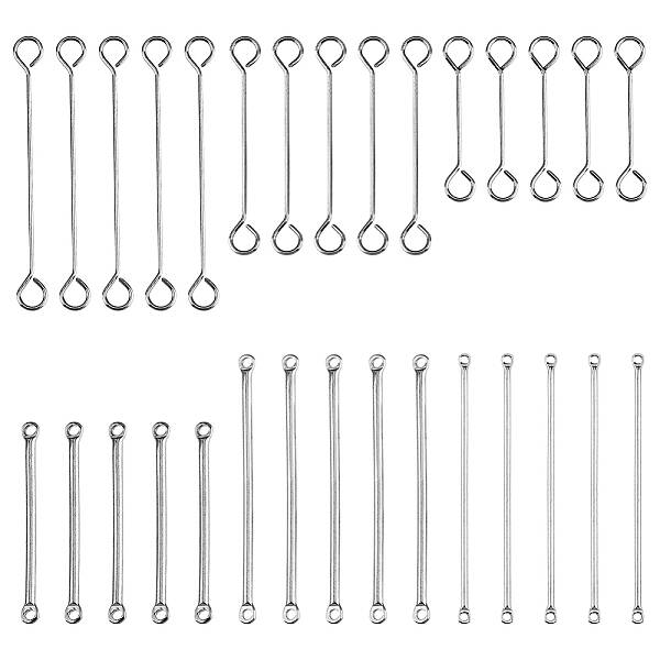 120Pcs 6 Styles 304 Stainless Steel Connector Charms