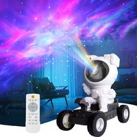 Astronaut Galaxy Projector, 360° adjustment, 17 light combinations, with Bluetooth speaker-white noise. Starry Nebula Ceilin...