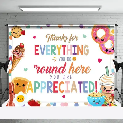 Thank You For Everything You Do Round Here Backdrop - Aperturee