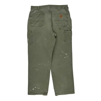Carhartt Trousers - 34W 31L Green Cotton