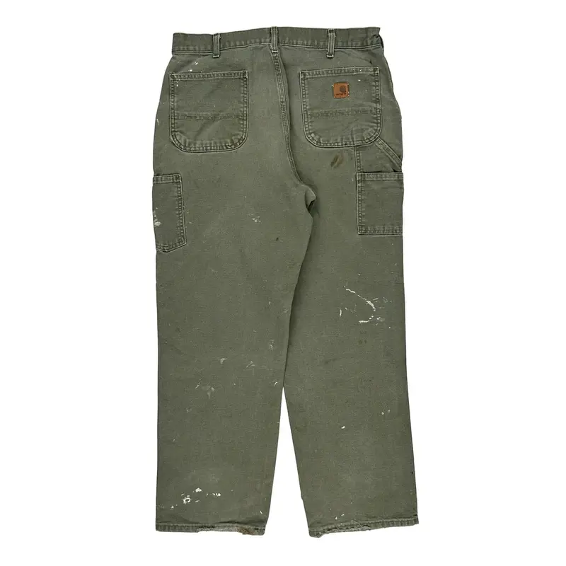 Carhartt Trousers - 34W 31L Green Cotton