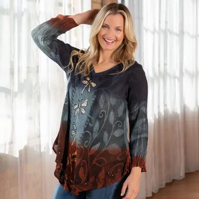 Light Up the Sky Long Sleeve Tunic | Fair Trade - L/XL