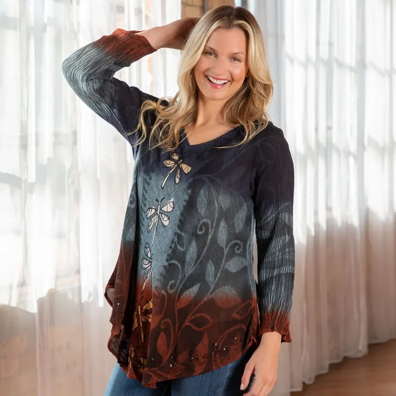 Light Up the Sky Long Sleeve Tunic | Fair Trade - L/XL