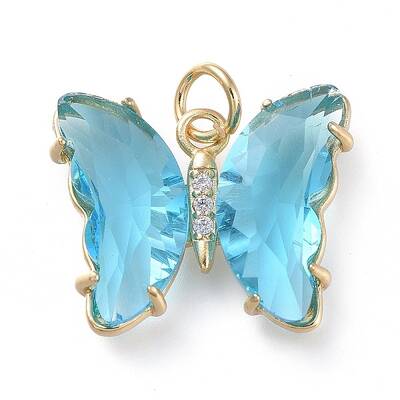 Brass Micro Pave Clear Cubic Zirconia Pendant