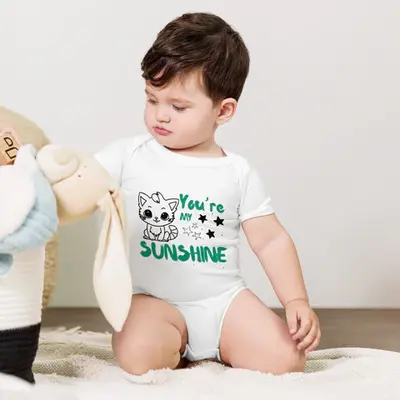 You're My Sunshine Baby Onesie - Kitten Design