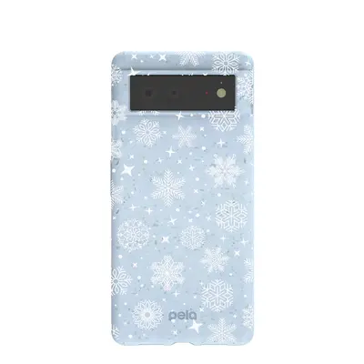 Powder Blue Let it Snow Google Pixel 6 Case