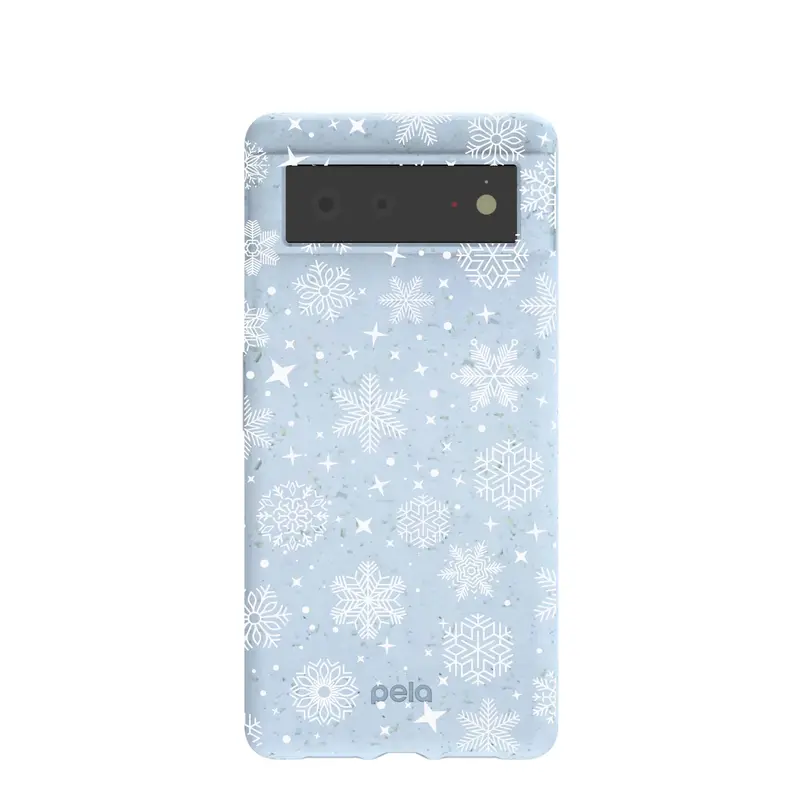 Powder Blue Let it Snow Google Pixel 6 Case