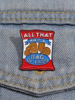 Cartoon Potato Chips Design Brooch, Cute Food Themed Alloy Badge for Daily Clothing Decor, Trendy All-match & Exquisite Brooc...